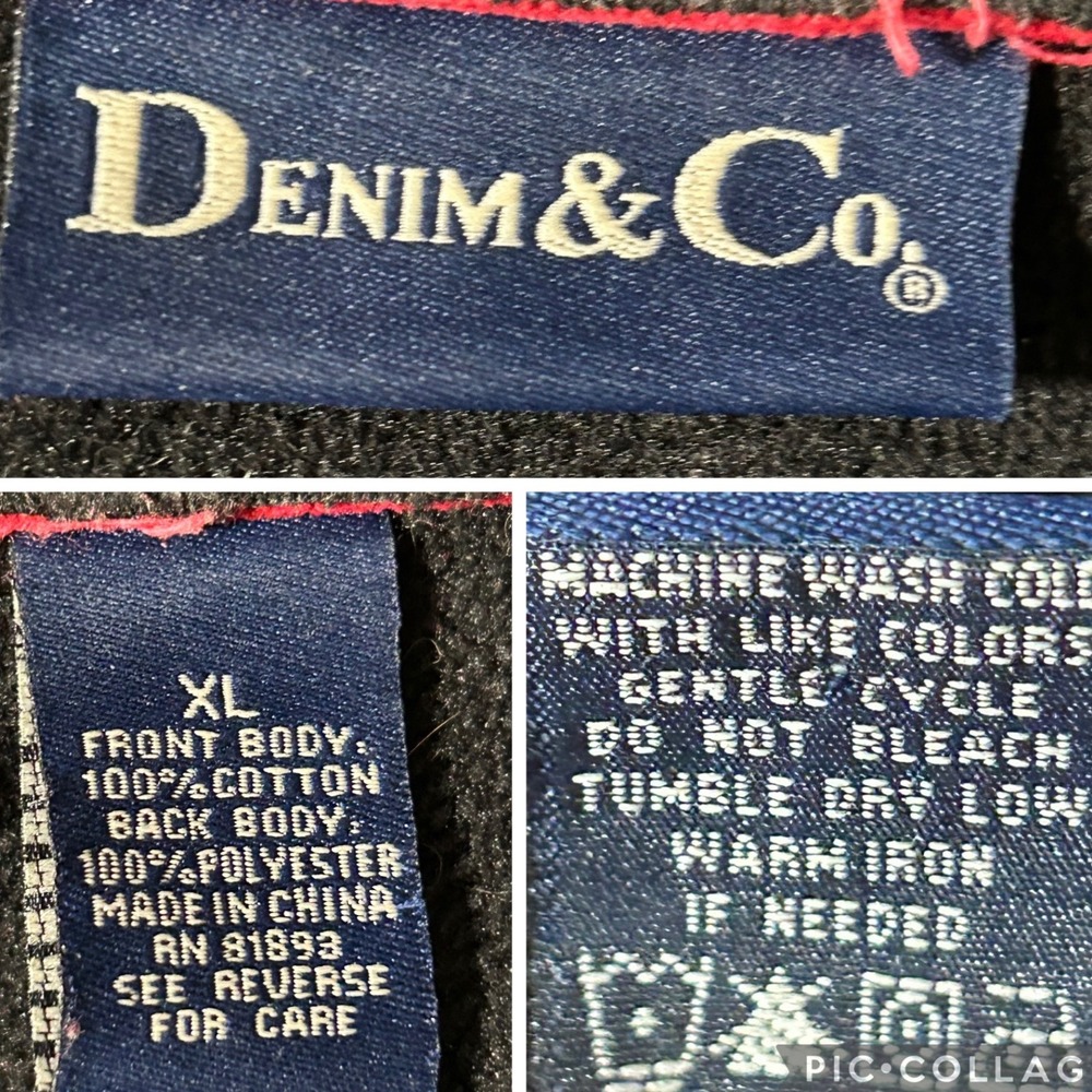 Denim & Co Womens Red Corduroy Trucker Jacket Contrast Collar Raw Hem Western XL - Picture 8 of 8